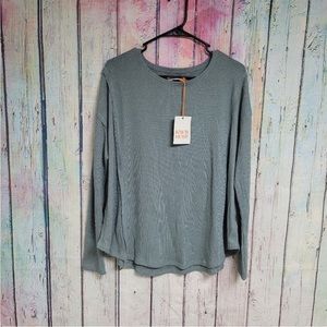 Women's Long Sleeve U-Neck Tunic Top - Knox Rose